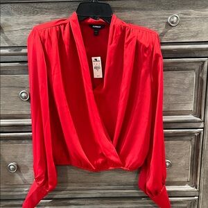 Express Women's Vibrant Red Blouse